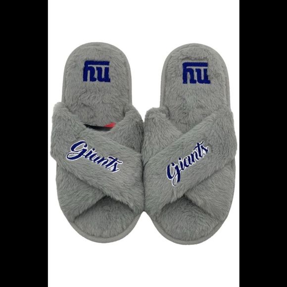 NFL Women's Fur Cross Team Slippers Giants - - Picture 1 of 2